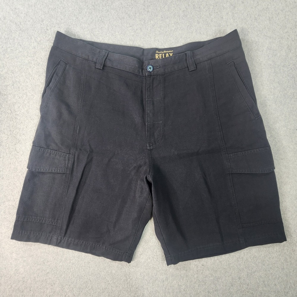 Tommy Bahama Relax‎ Cargo Shorts Mens 38x9 Black Casual Belt Loop Pockets